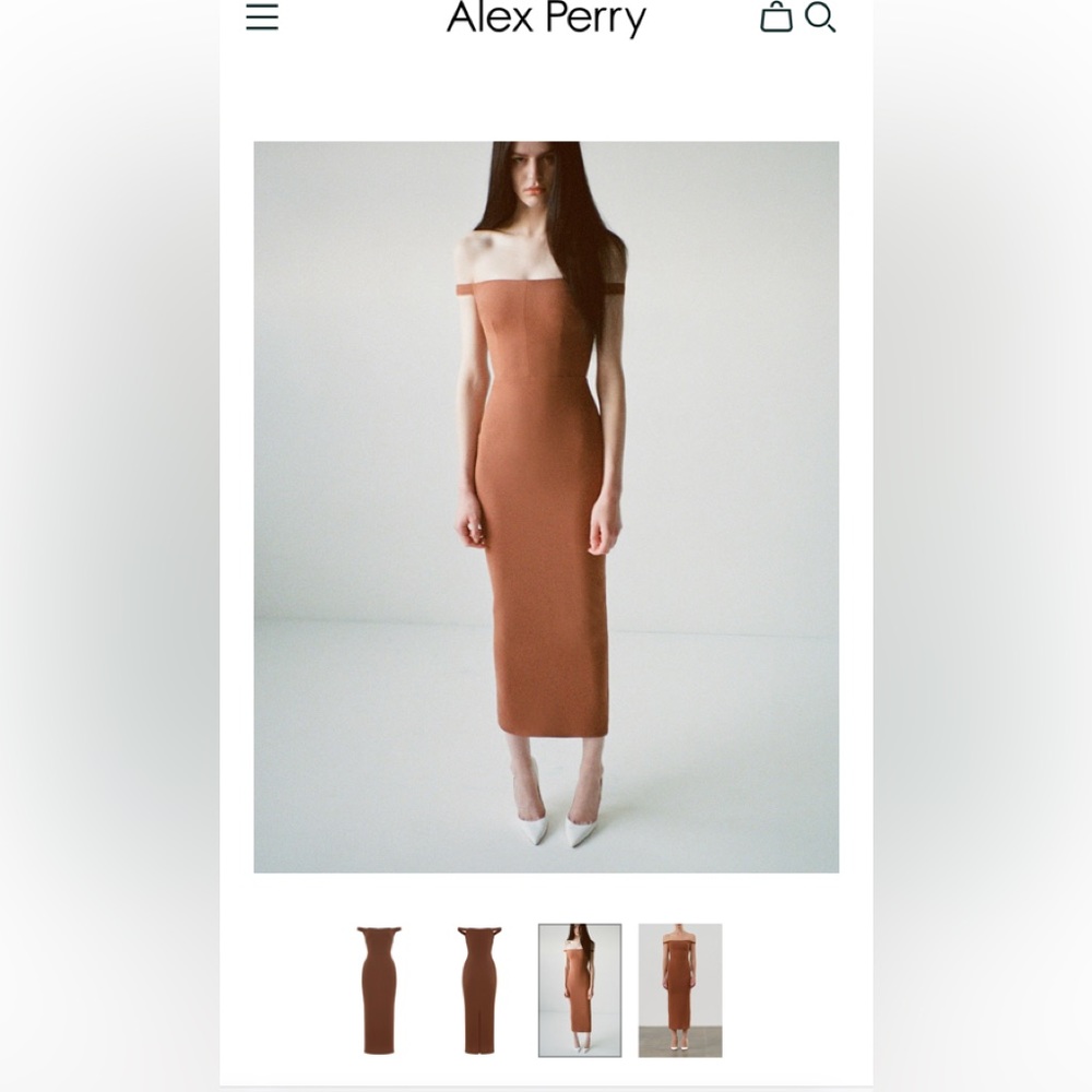 Alex Perry Off-the-Shoulder Crepe Body-Con Dress
